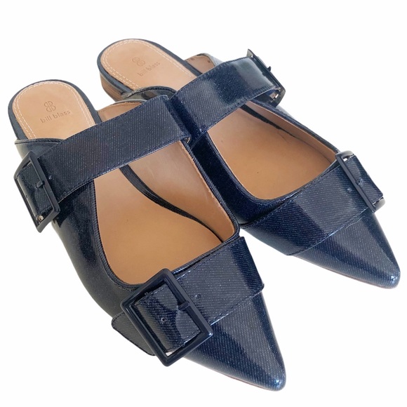 bill blass Shoes - Bill Blass Blue Leather Loafers Slip-On Size 8